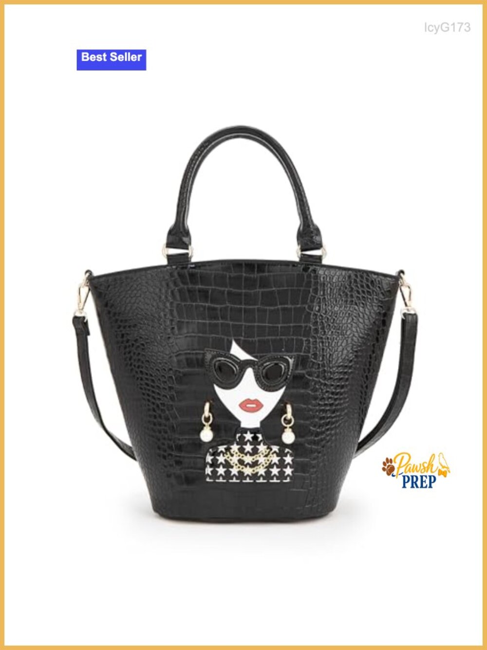 Novelty 3D Lady Face Purse Faux Leather Bucket Bag Top Handle Satchel